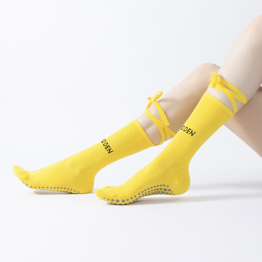 Women Bandage Yoga Socks Cotto - Grip Sock Yoga avaliação e preço