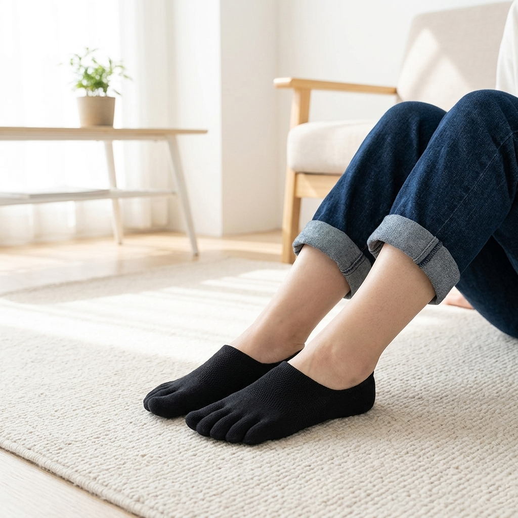 1/3/4 Pairs,Unisex Cotton Five - Toe Sock Split avaliação e preço