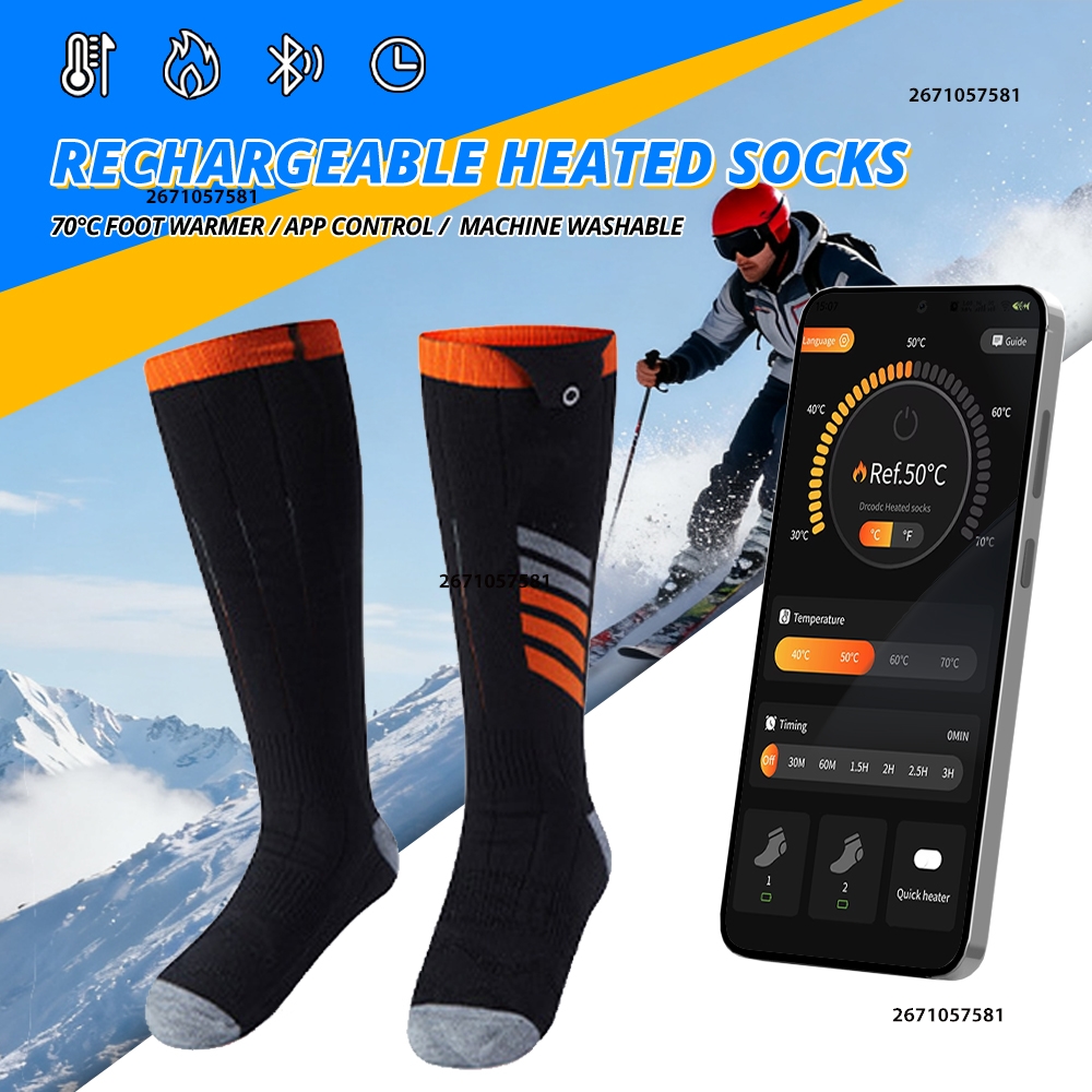 APP Control Heated Socks Recha - Thermal Sock Winter avaliação e preço