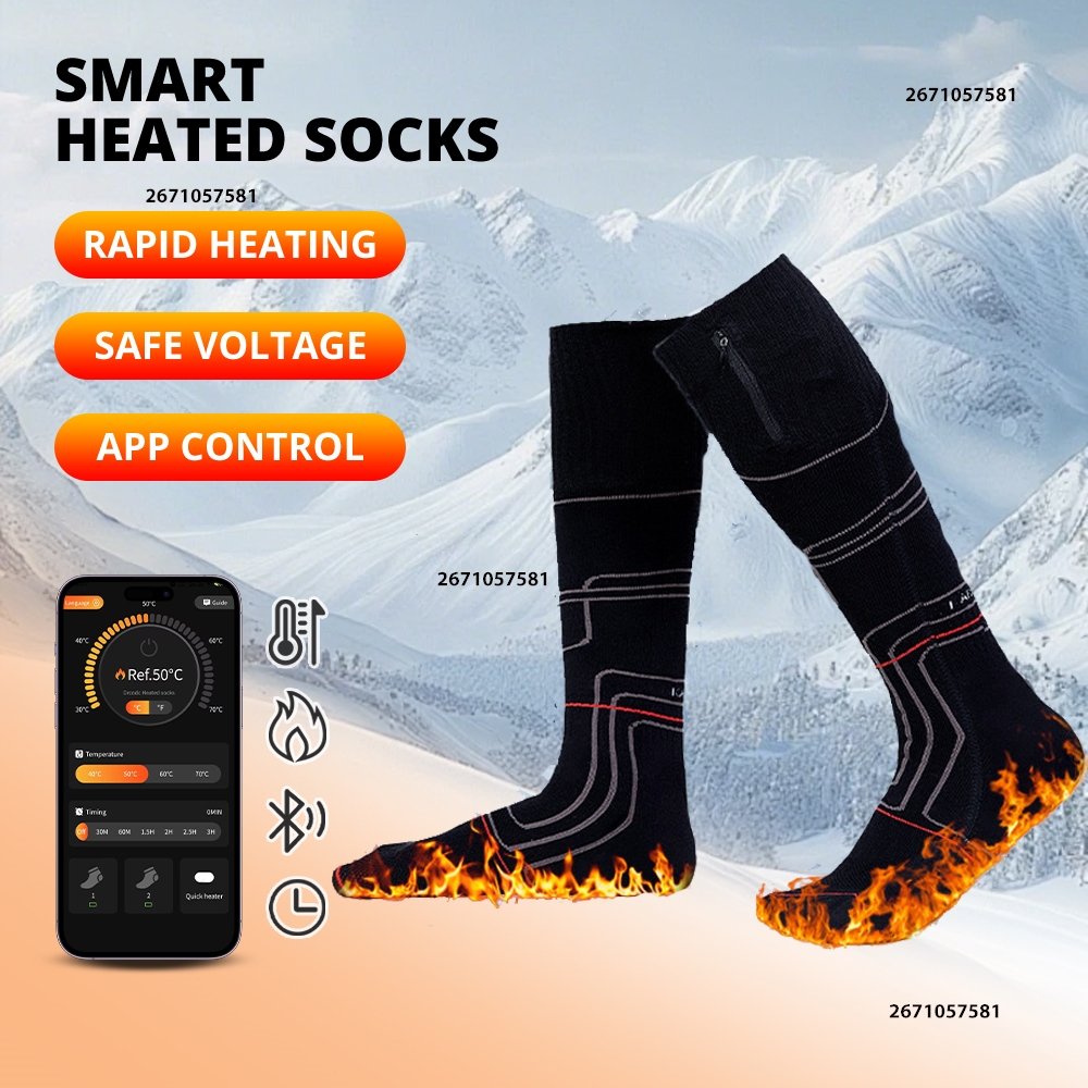 APP Control Heated Socks Recha - Thermal Sock Winter avaliação e preço