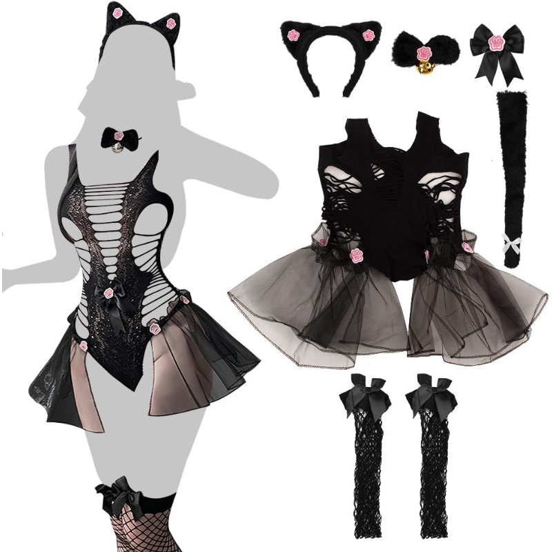 Women Sexy Lingerie Cosplay Ca - Fishnet Stocking Women avaliação e preço
