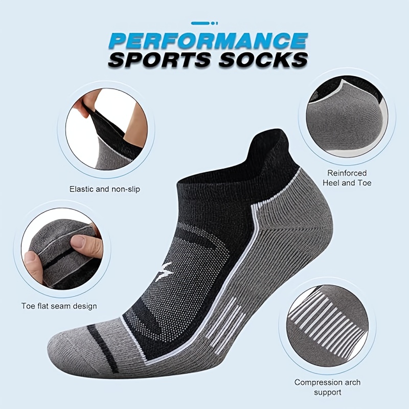 6 Pack Men's Athletic Socks Th - Athletic Sock Cushion avaliação e preço