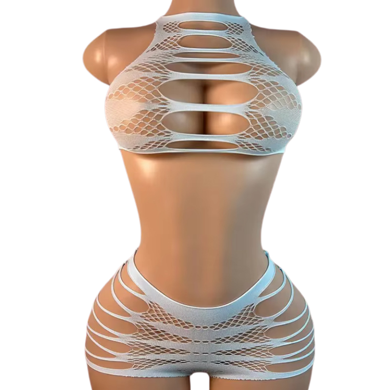 Sexy Lingerie +Panties Hollow  - Fishnet Stocking Women avaliação e preço