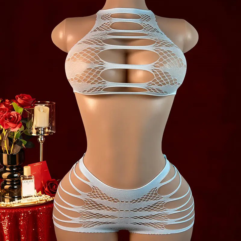 Sexy Lingerie +Panties Hollow  - Fishnet Stocking Women avaliação e preço