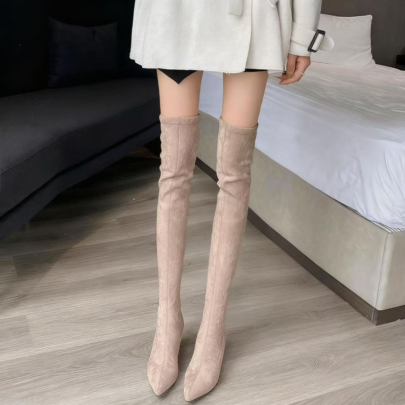 Sexy Women's Boots Pointed Toe - Knee High Sock Women avaliação e preço