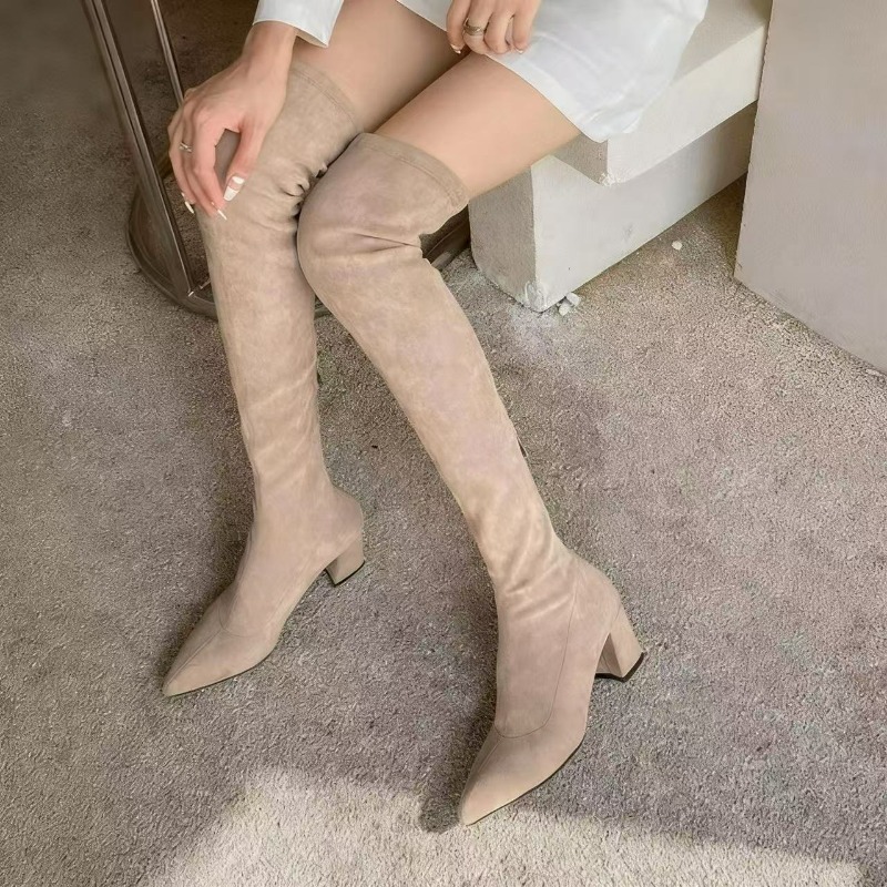 Sexy Women's Boots Pointed Toe - Knee High Sock Women avaliação e preço