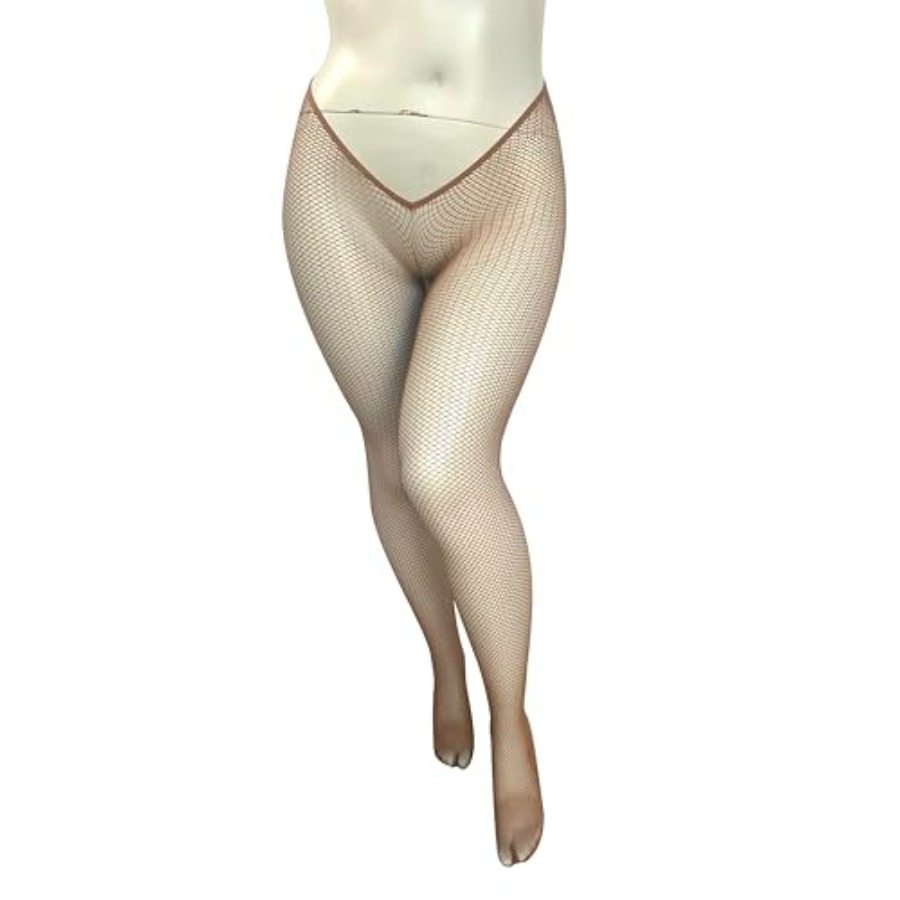 V-Cut Skintone Gold Glitter Fi - Fishnet Stocking Women avaliação e preço