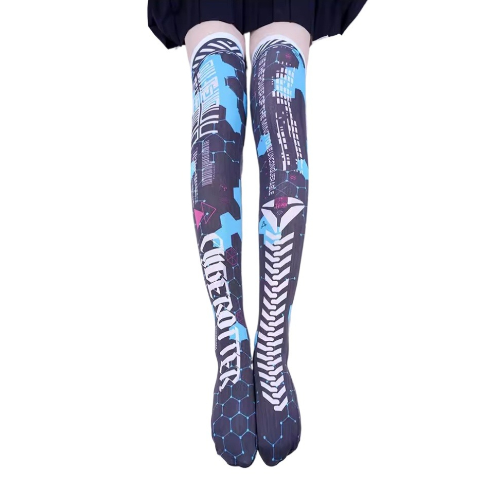 Anime Game Robot AI Mech Stock - Knee High Sock Women avaliação e preço