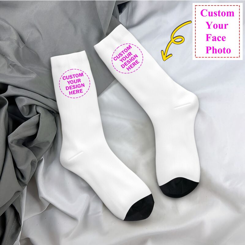 Personalize Custom Photo Logo  - Dress Sock Men avaliação e preço
