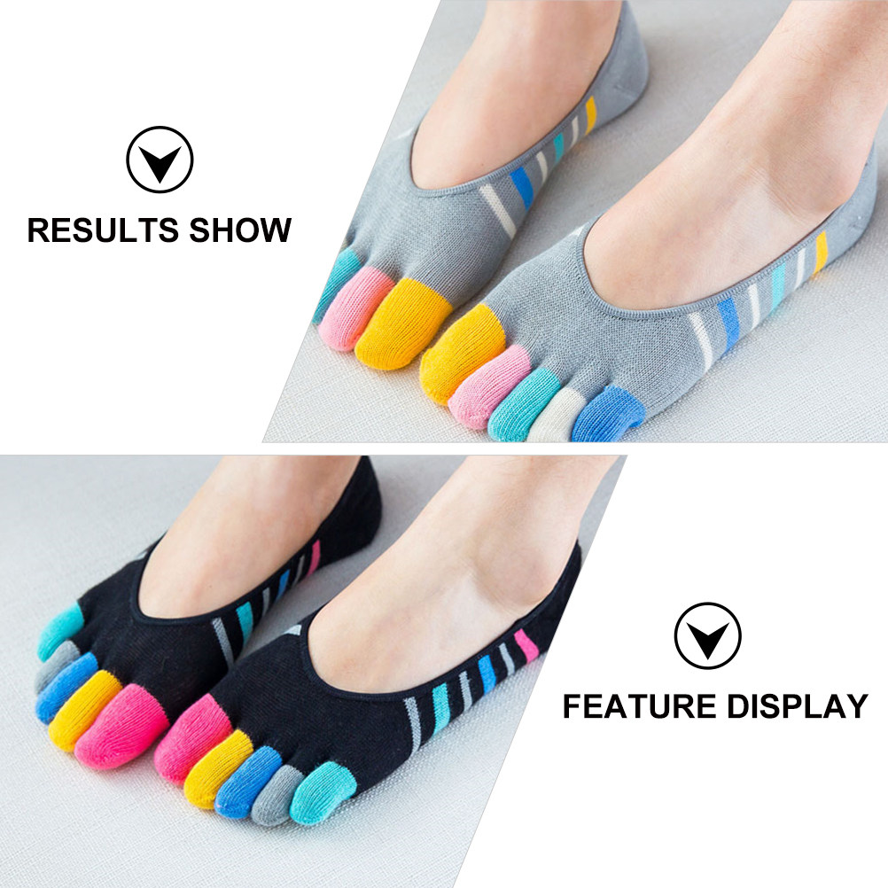 5Pairs Women Finger Toe Socks  - Invisibility Sock Loafer avaliação e preço